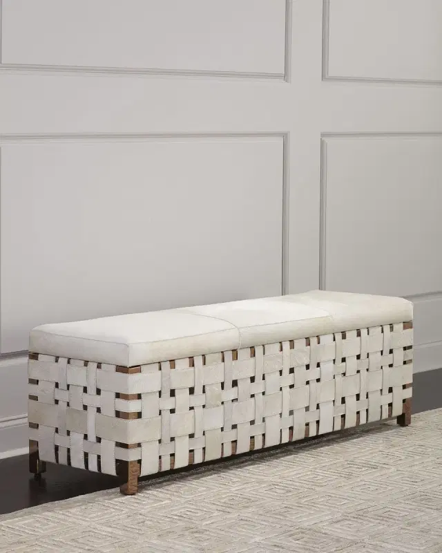 Arteriors Ellis Hair Hide Bench