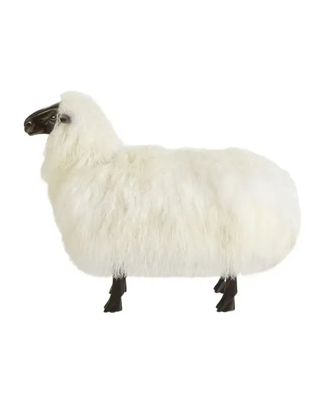Interlude Home Magali Sheepskin Bench