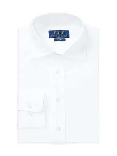Polo Ralph Lauren Little Boy's & Boy's Broadcloth Long-Sleeve Dress Shirt - White - Size 2 | Thumbnail 1
