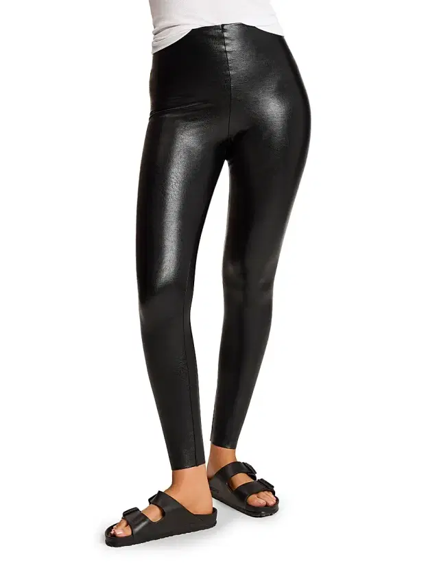 Commando Women's Faux Leather Leggings - Black