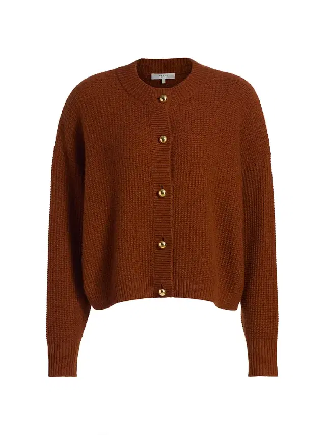 FRAME Women's The Femme Wool-Cashmere Cardigan - Rust
