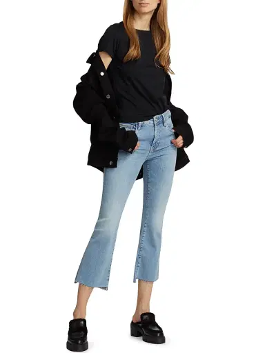 Frame Women's Cotton Crop Baby T-Shirt | Thumbnail 2 Frame Women's Cotton Crop Baby T-Shirt | Thumbnail 2