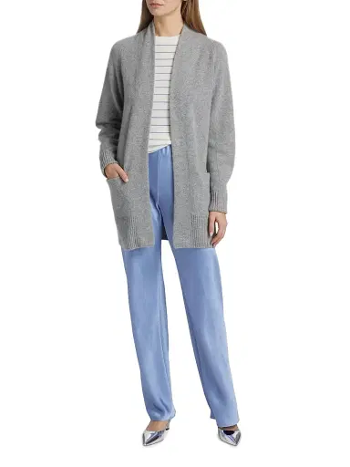 Vince Women's Shawl Collar Cardigan - Medium Heather Grey - Size XS | Thumbnail 2