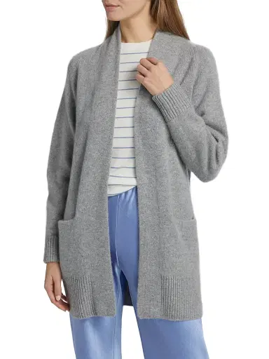Vince Women's Shawl Collar Cardigan - Medium Heather Grey - Size XS | Thumbnail 3