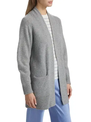 Vince Women's Shawl Collar Cardigan - Medium Heather Grey - Size XS | Thumbnail 4