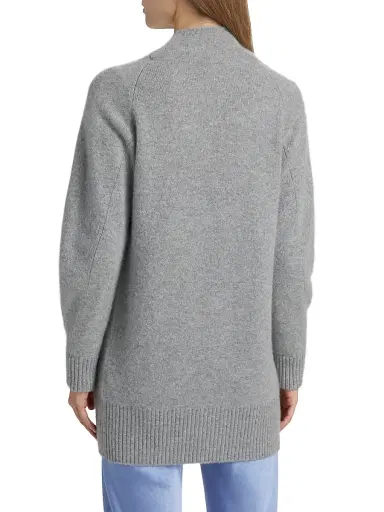Vince Women's Shawl Collar Cardigan - Medium Heather Grey - Size XS | Thumbnail 5