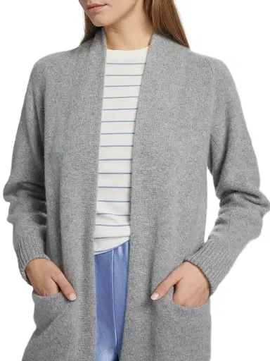 Vince Women's Shawl Collar Cardigan - Medium Heather Grey - Size XS | Thumbnail 6