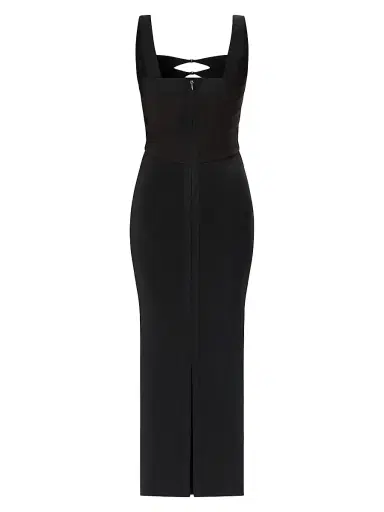 Hervé Léger Women's The Alessia Stretch-Crepe Cut-Out Gown - Black - Size XS | Thumbnail 2