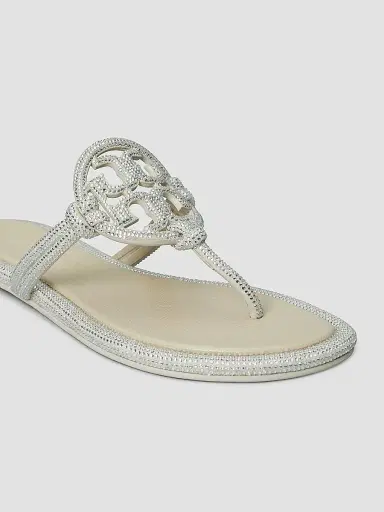 Tory Burch Women's Pavé Cord Miller Leather Sandals - Tortora - Size 9.5 | Thumbnail 2 Tory Burch Women's Pavé Cord Miller Leather Sandals - Tortora - Size 9.5 | Thumbnail 2