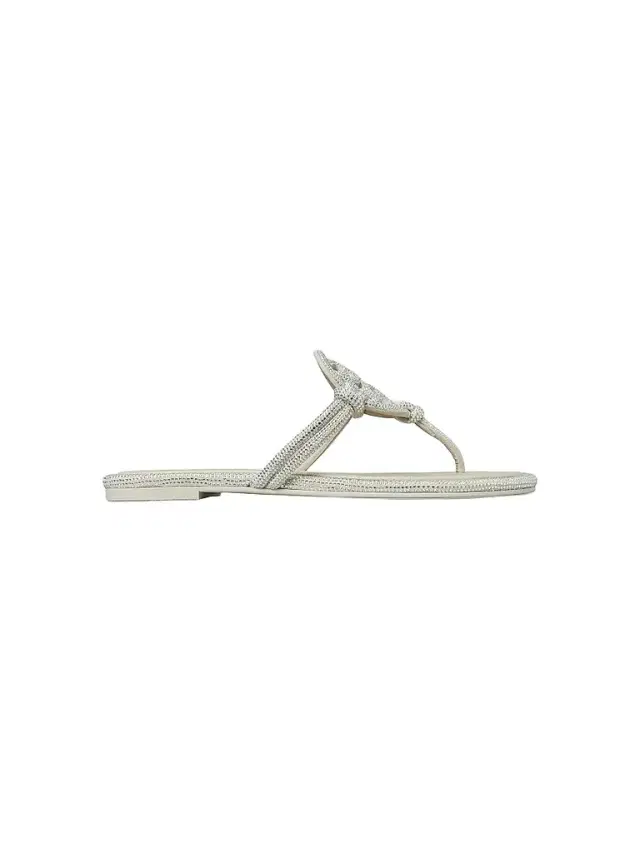 Tory Burch Women's Pavé Cord Miller Leather Sandals - Tortora