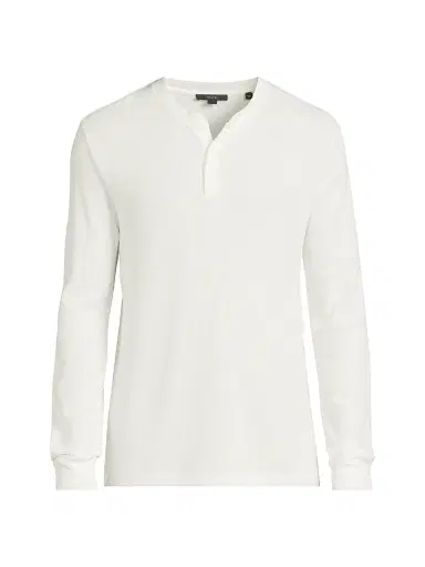 Vince Men's Jacquard Ribbed Henley | Thumbnail 1 Vince Men's Jacquard Ribbed Henley | Thumbnail 1