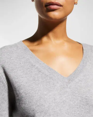Vince Weekend V-Neck Cashmere Pullover Sweater | Thumbnail 5