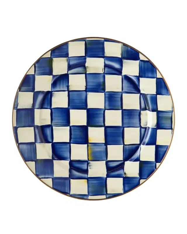 MacKenzie-Childs Royal Check Charger Plate
