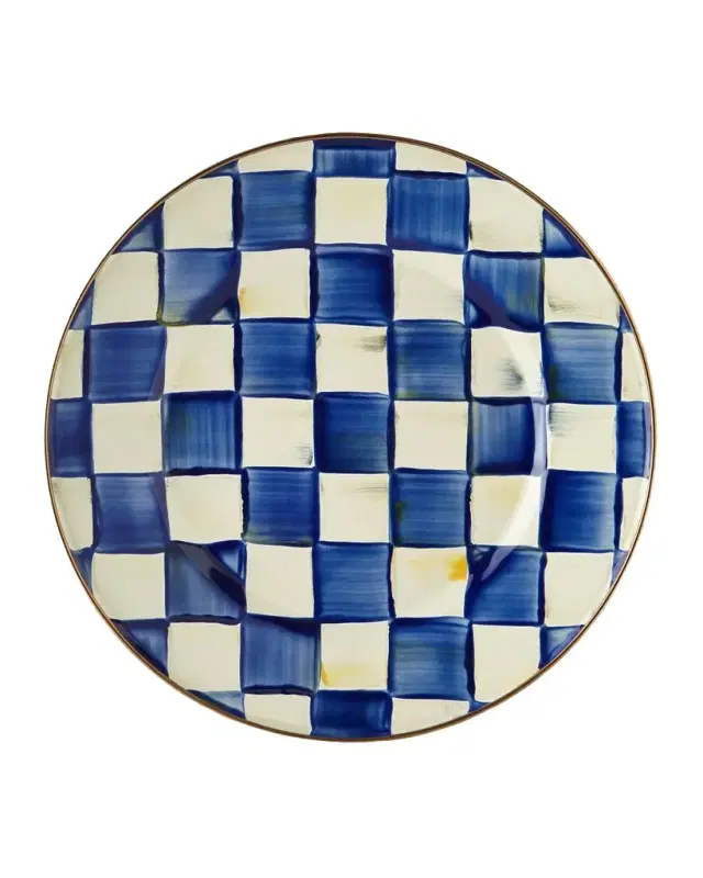 MacKenzie-Childs Royal Check Dinner Plate