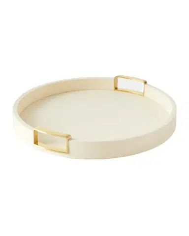 AERIN Carina Faux Shagreen Small Round Tray | Thumbnail 1
