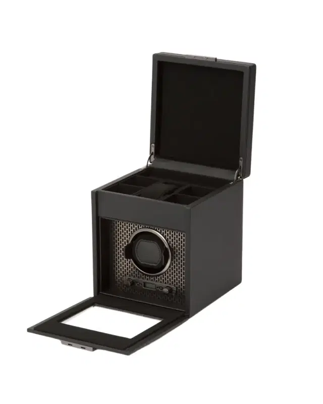 WOLF Axis Single Watch Winder with Storage