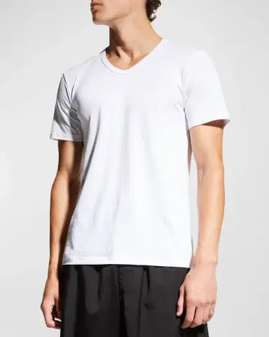 Neiman Marcus Men's 3-Pack Cotton Stretch T-Shirts | Thumbnail 3