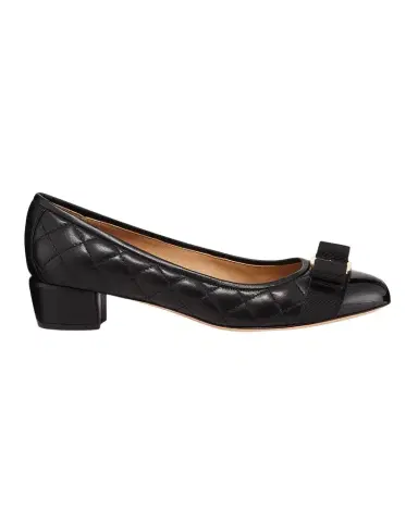 Ferragamo Vara Quilted Bow Ballet Pumps | Thumbnail 1 Ferragamo Vara Quilted Bow Ballet Pumps | Thumbnail 1