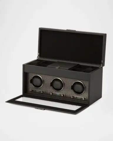 Wolf Axis Triple Watch Winder with Storage | Thumbnail 3 Wolf Axis Triple Watch Winder with Storage | Thumbnail 3