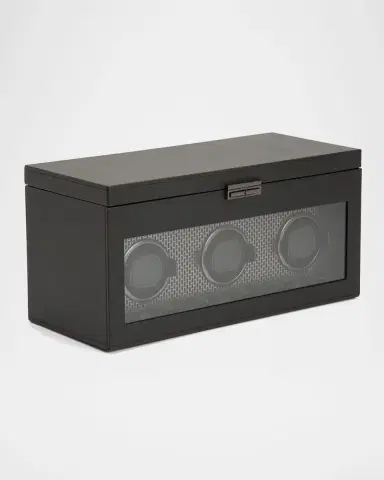 Wolf Axis Triple Watch Winder with Storage | Thumbnail 4 Wolf Axis Triple Watch Winder with Storage | Thumbnail 4