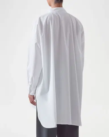 Eskandar Slim A-Line Two Collar Shirt With Step Insert (Long Length) | Thumbnail 3 Eskandar Slim A-Line Two Collar Shirt With Step Insert (Long Length) | Thumbnail 3