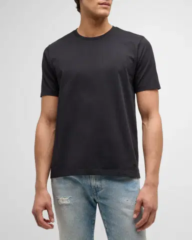 Frame Men's Heavyweight Cotton Crewneck Classic Fit T-Shirt | Thumbnail 4 Frame Men's Heavyweight Cotton Crewneck Classic Fit T-Shirt | Thumbnail 4