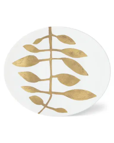 Haviland & Parlon Daphne White Gold-Leaf Buffet Plate | Thumbnail 2