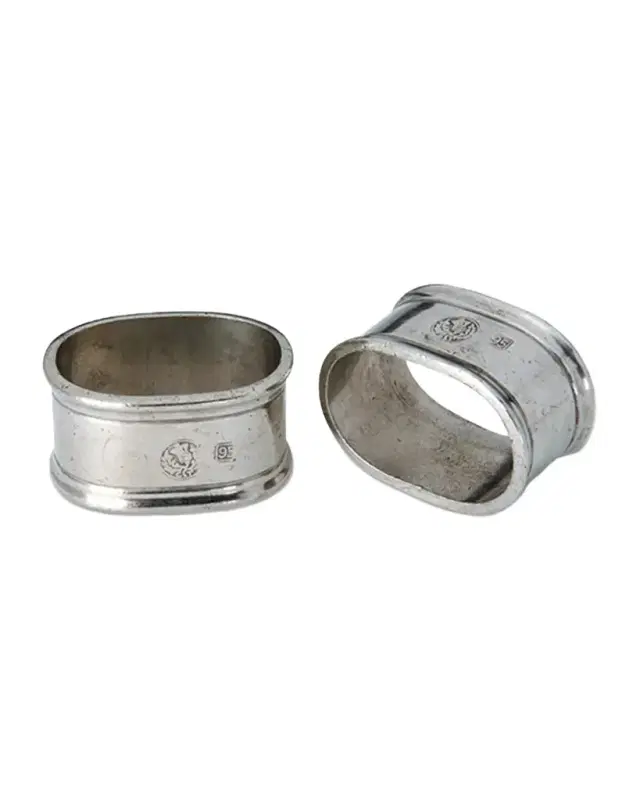Match Pewter Napkin Rings, Set of 2
