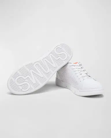 Swims Men's Breeze Knit Trainer Sneakers, White | Thumbnail 2