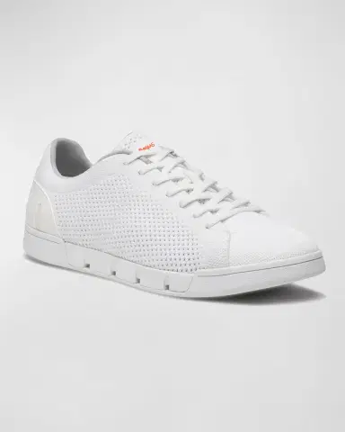 Swims Men's Breeze Knit Trainer Sneakers, White | Thumbnail 4