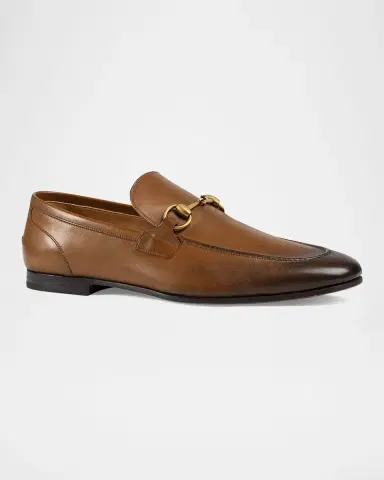 Gucci Men's Jordaan Leather Loafers | Thumbnail 2