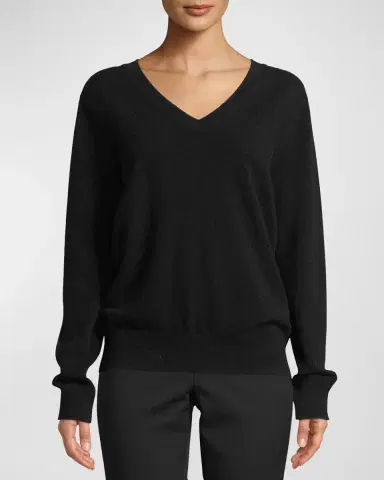 Vince Weekend V-Neck Cashmere Pullover Sweater | Thumbnail 3