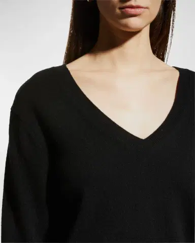 Vince Weekend V-Neck Cashmere Pullover Sweater | Thumbnail 4