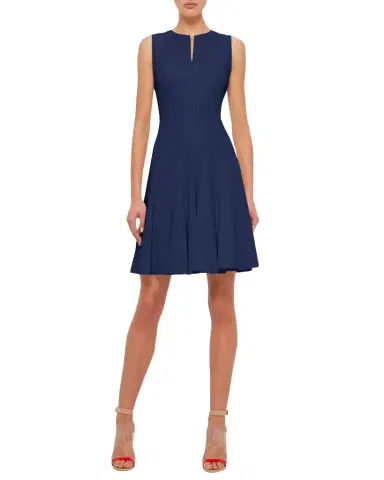 Akris Sleeveless Zip-Front Seamed A-Line Dress | Thumbnail 1
