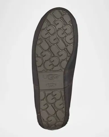 UGG Men's Ascot Water-Resistant Leather Slippers | Thumbnail 5