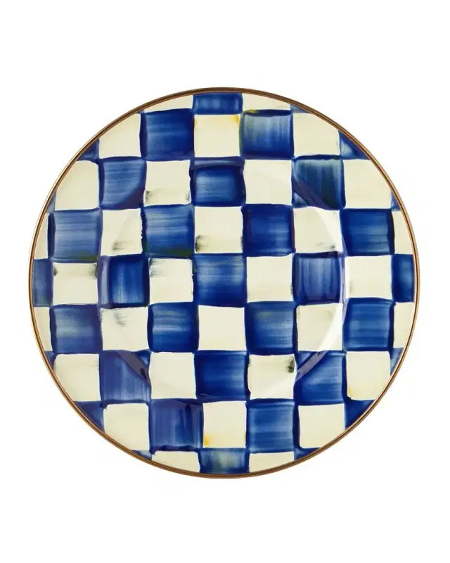 MacKenzie-Childs Royal Check Salad/Dessert Plate
