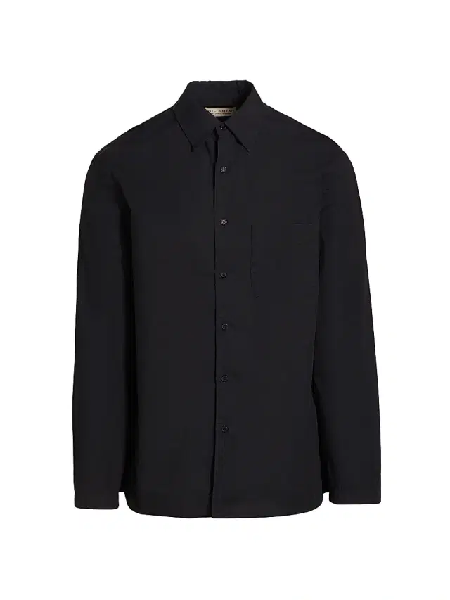 Nili Lotan Men's Caiden Cotton Poplin Button-Front Shirt - Midnight