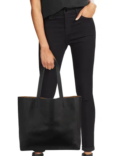 Nili Lotan Women's Medium Keith Leather Tote Bag - Black | Thumbnail 2