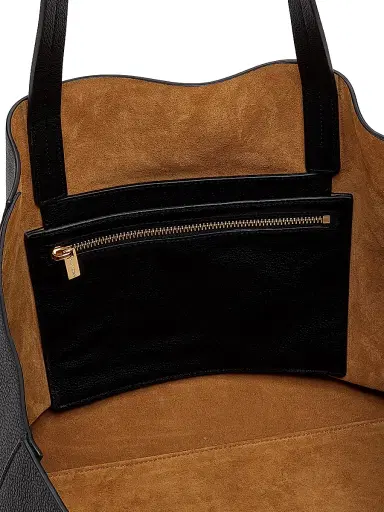 Nili Lotan Women's Medium Keith Leather Tote Bag - Black | Thumbnail 4
