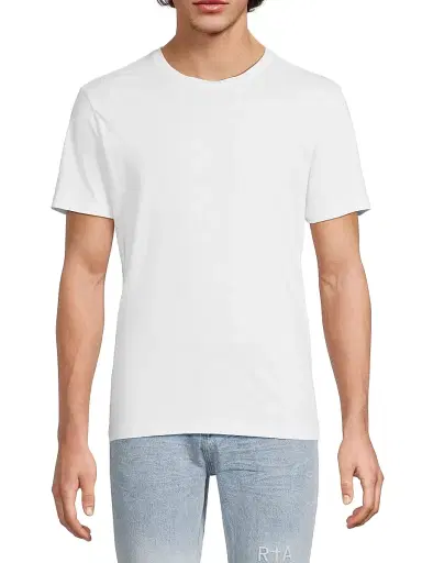 PAIGE Men's Sorden Pima Cotton Crewneck T-Shirt - White - Size XXL | Thumbnail 3 PAIGE Men's Sorden Pima Cotton Crewneck T-Shirt - White - Size XXL | Thumbnail 3