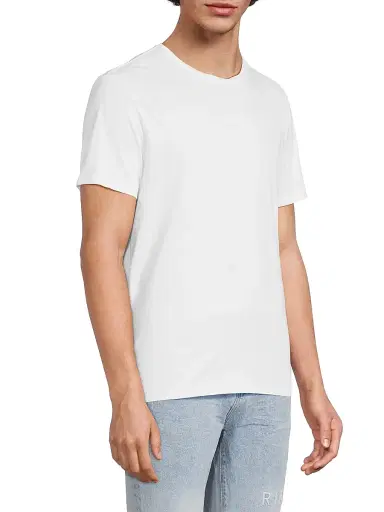 PAIGE Men's Sorden Pima Cotton Crewneck T-Shirt - White - Size XXL | Thumbnail 4 PAIGE Men's Sorden Pima Cotton Crewneck T-Shirt - White - Size XXL | Thumbnail 4