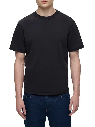 Hudson Jeans Men's Heavy Weight Crewneck T-Shirt - Forest Black | Thumbnail 4