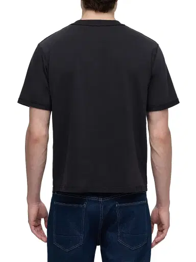 Hudson Jeans Men's Heavy Weight Crewneck T-Shirt - Forest Black | Thumbnail 6
