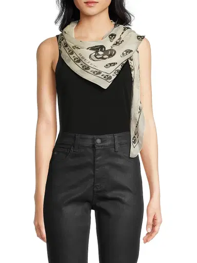 Alexander McQueen Women's Silk Skull Scarf | Thumbnail 3 Alexander McQueen Women's Silk Skull Scarf | Thumbnail 3