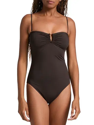 Nili Lotan Women's Semi-Sweetheart One-Piece Swimsuit - Espresso - Size XL | Thumbnail 3 Nili Lotan Women's Semi-Sweetheart One-Piece Swimsuit - Espresso - Size XL | Thumbnail 3
