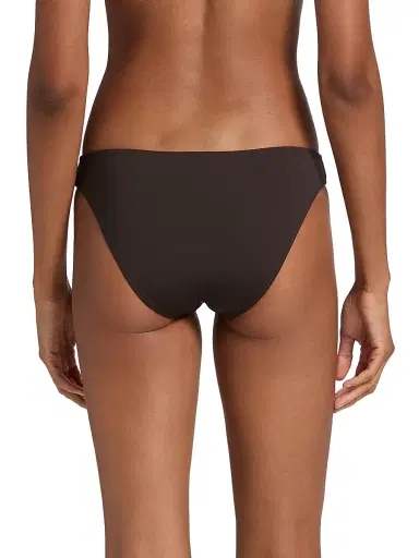 Nili Lotan Women's Stretch Low-Rise Bikini Bottom - Espresso - Size Large | Thumbnail 4