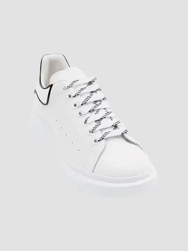 Alexander McQueen Men's Oversized Leather Platform Sneakers | Thumbnail 2 Alexander McQueen Men's Oversized Leather Platform Sneakers | Thumbnail 2