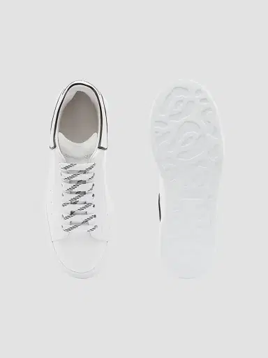 Alexander McQueen Men's Oversized Leather Platform Sneakers | Thumbnail 4 Alexander McQueen Men's Oversized Leather Platform Sneakers | Thumbnail 4