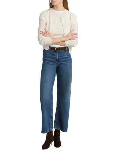 Nili Lotan Women's March Crewneck Cashmere Cardigan - | Thumbnail 2 Nili Lotan Women's March Crewneck Cashmere Cardigan - | Thumbnail 2