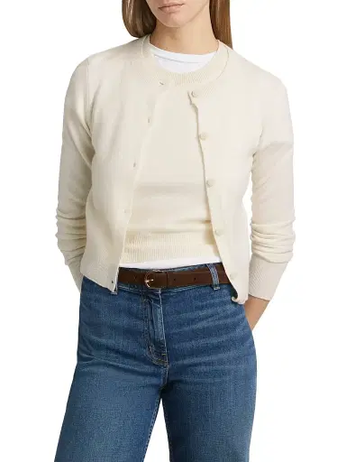 Nili Lotan Women's March Crewneck Cashmere Cardigan - | Thumbnail 3 Nili Lotan Women's March Crewneck Cashmere Cardigan - | Thumbnail 3